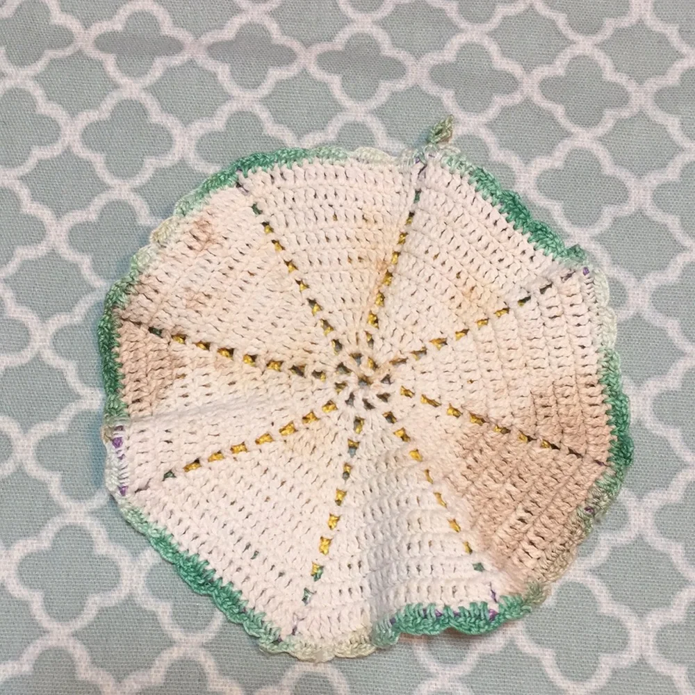 Vintage Crocheted/Knit Hot Pad Pot Holder